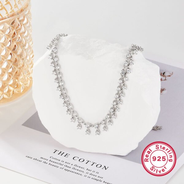 High Sense Round Bead Zircon Necklace - Image 4