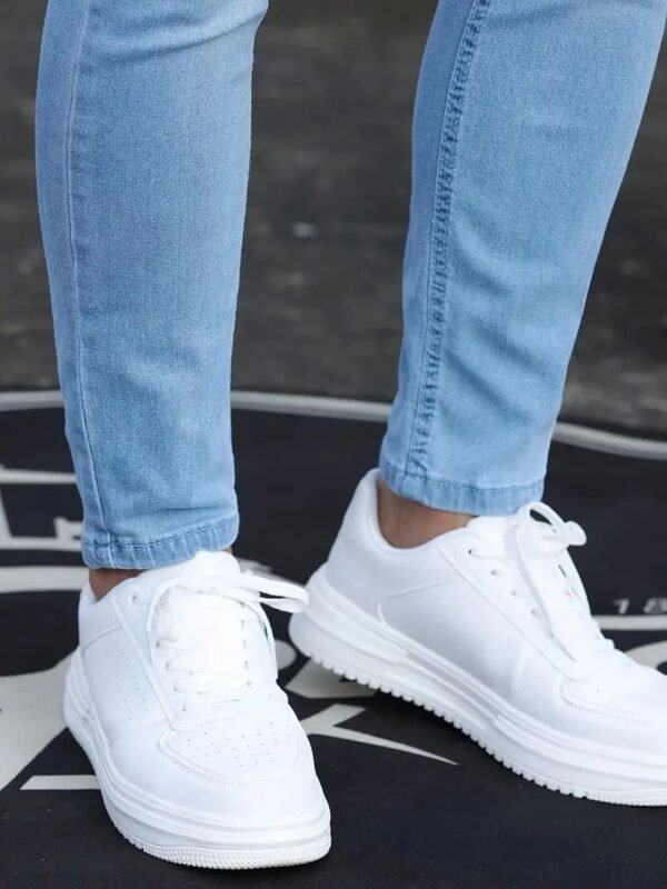 Man Pants Retro Washing Zipper Sretch Jeans Casual Slim Fit - Image 4