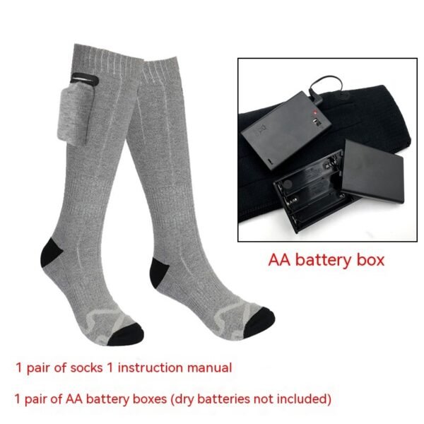Warm Long Thick Electric Heating Socks - Image 4