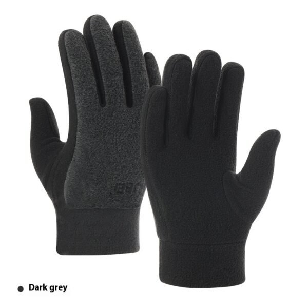 Autumn And Winter Warm Polar Fleece Gloves Riding Thick Fashion - Image 8