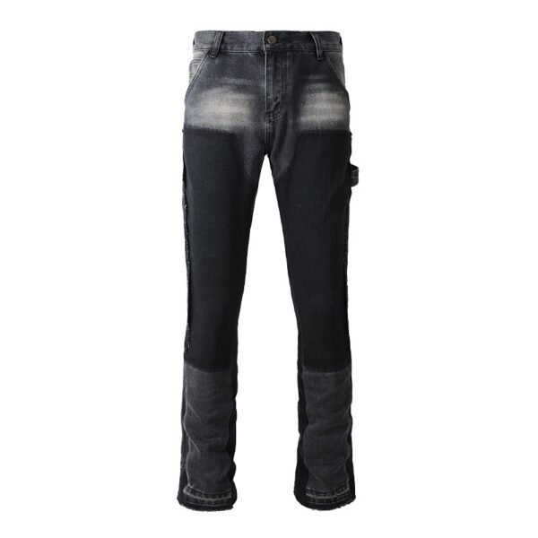 Denim Non-elastic Slim Fit Bootcut Trousers Men - Image 5