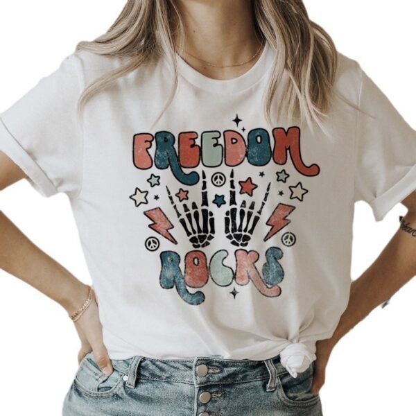 Sweet Cute Letters T-shirt Loose Round Neck - Image 5