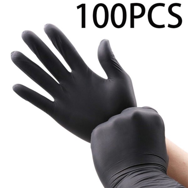Disposable Black Composite Hand Black Protective Gloves - Image 2