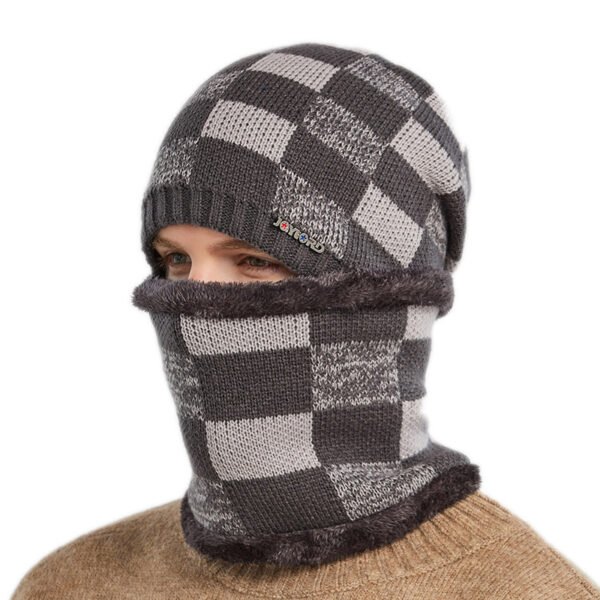 Winter Hat Pullover Bib Suit Plus Fluffy Thread - Image 8