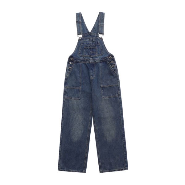 Denim Suspender Pants Women's Design Sense Loose Washed-out - Image 5