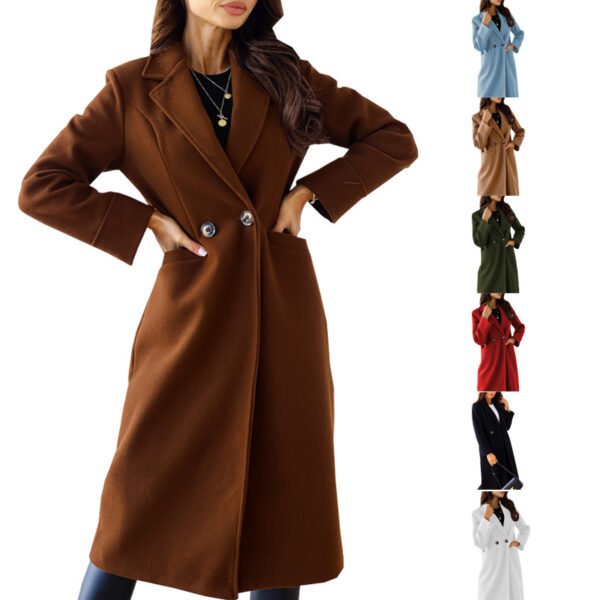 Classic Double-Breasted Coat - Image 2