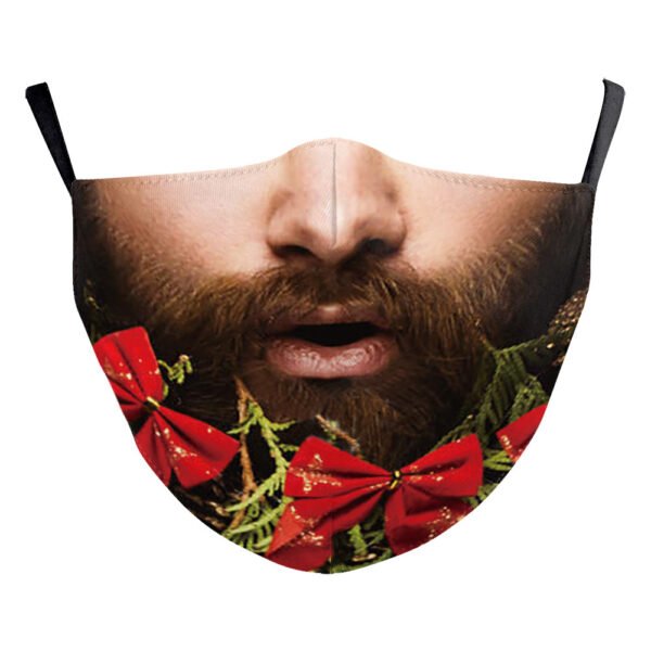 Santa Claus Digital Printing Double Layer Dustproof Mask - Image 6
