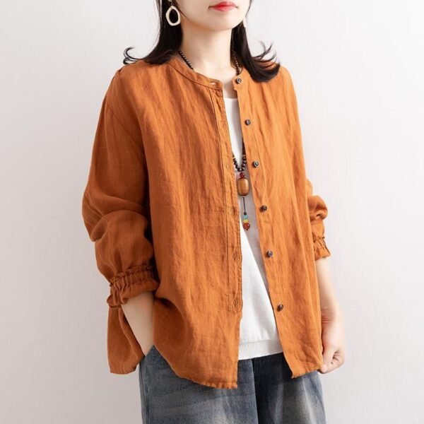 Renaissance Spring And Autumn Cotton And Hemp Shirts - Image 4