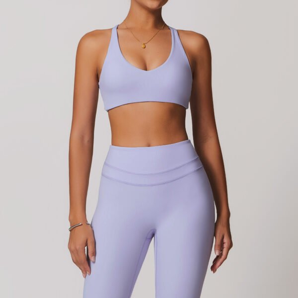 European And American Brushed Tight Back Yoga Bra - Image 6