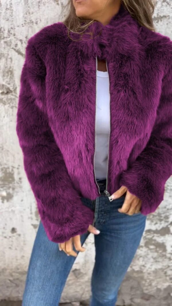 Plush Turtleneck Jacket - Image 9
