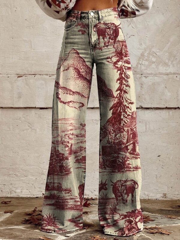Thin Anti-3D Trendy Bell-bottom Pants Women's Denim Wide-leg Pants - Image 9