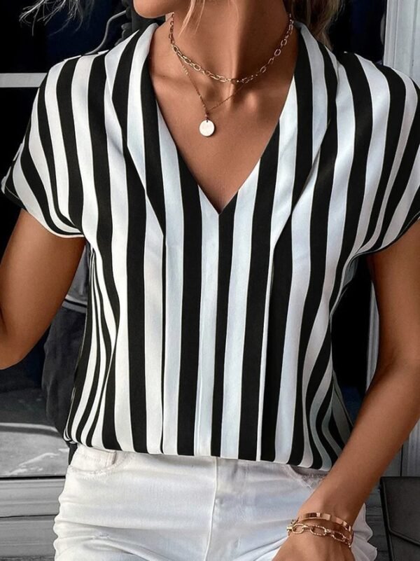 Striped Loose Printed Top For Women - Image 6