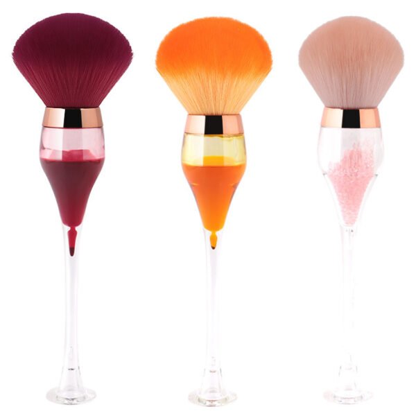 Single Large Makeup Brushes Fluffy Powder Blush Compensator Creative Wine Glass Shape Crafts Level Cosmetic Beauty Tools - Image 3