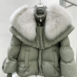 Luxury White Duck Down Short Jacket
