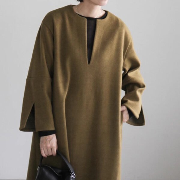 Autumn And Winter Woolen Women's Baggy Coat - Image 3