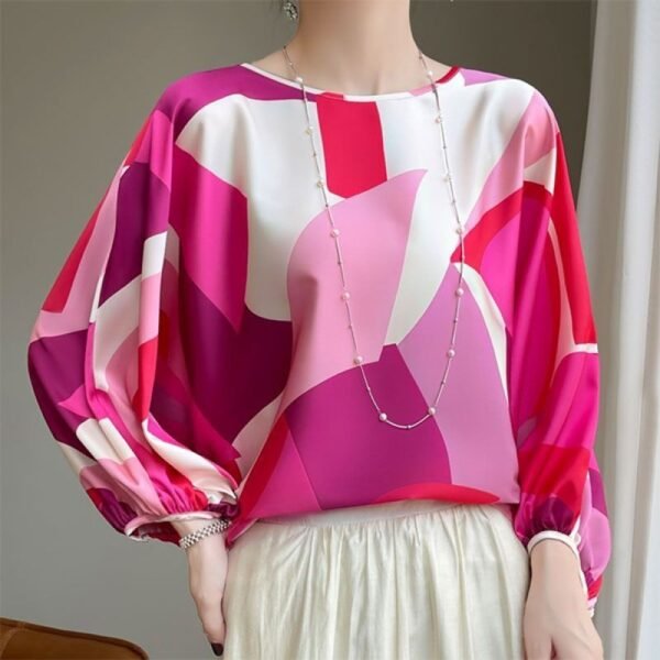Loose Slimming High-end Shirt Printed Korean Style Outerwear - Image 6
