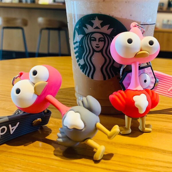 Big Eyes Ostrich Doll Cartoon Car Keychain - Image 3