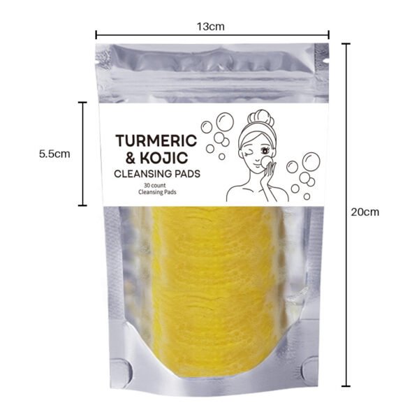 Turmeric Exfoliating Cleansing Pads Compressed Facial Sponges Skin Care Tools For Face Clogged Pores Excess Oil Cleansing - Image 9