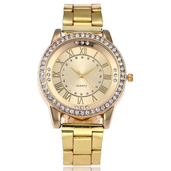 Vansvar Brand Rose Gold Watch Luxury Women Dress Rhinestone Quartz Watch Casual Women Stainless Steel Wristwatches Female Clock - Image 4