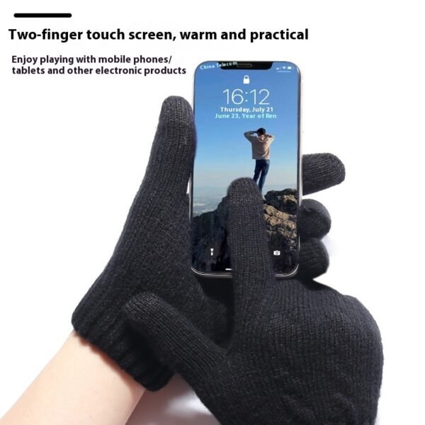 Winter Women's Double Layer Fleece-lined Thickened Cold Protection Warm Cycling - Image 3