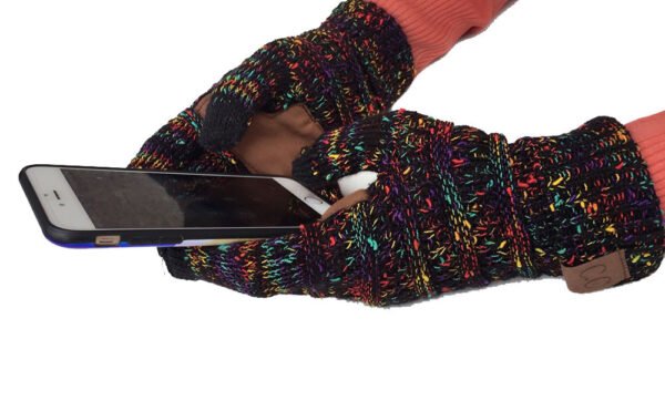 European And American Wool Knitted Turn-over Labeling Touch Screen Gloves - Image 9
