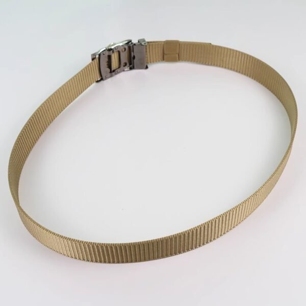 Men's Canvas Smooth Buckle Nylon Pressing Buckle Good Luck Comes Pant Belt - Image 2
