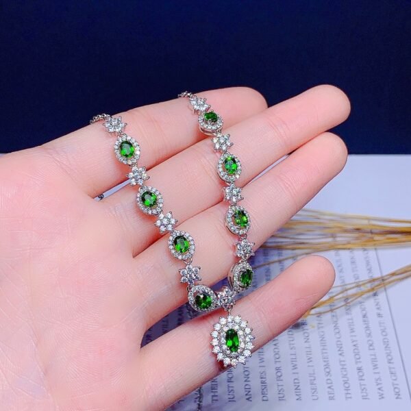 Natural Diopside Necklace Female Pendant S925 Pure - Image 5