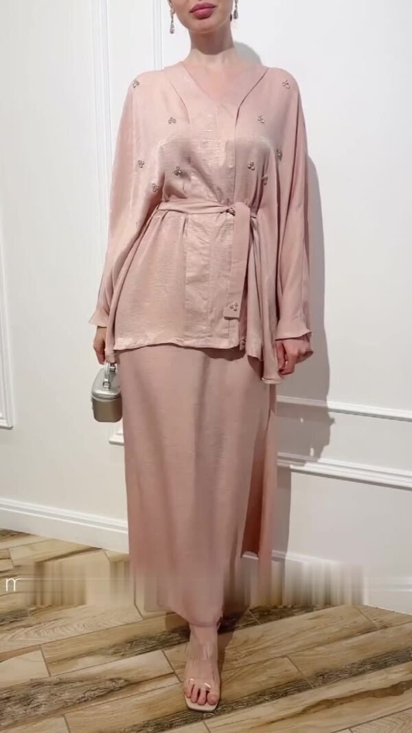 Lace-up Waist Fishtail Sheath Suit - Image 8