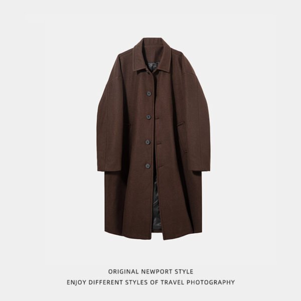 Casual Texture Double-sided Wool Mid-length Coat - Image 7