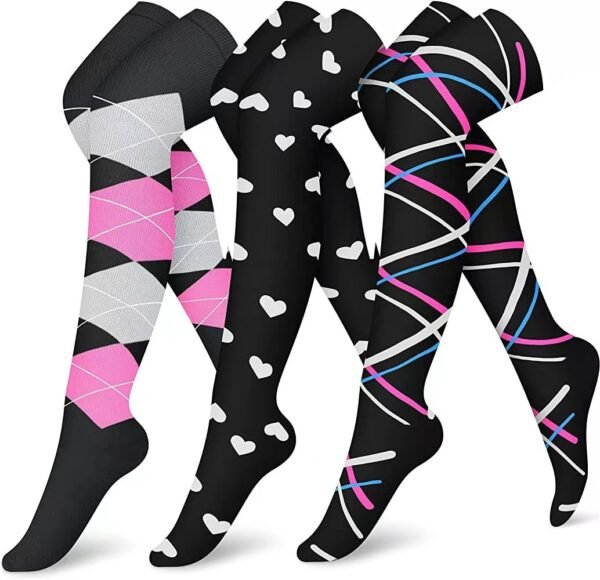 Pattern Gradient Leggings Lengthened Knee Socks - Image 6