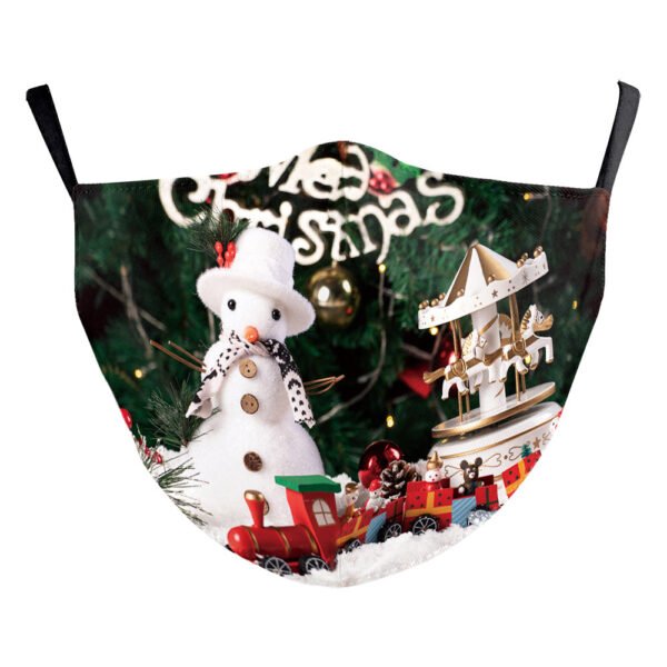 Christmas Light Shadow Digital Printing Double-layer Dust Mask - Image 4