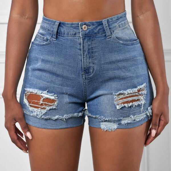 Women's Summer New Washed And Frayed Casual All-matching Shorts - Image 3