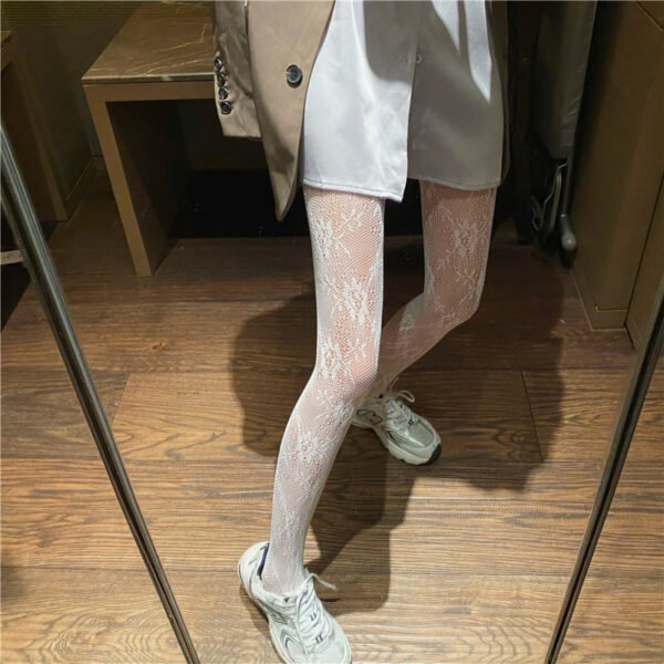 Flower Thin Mesh Lace Base Body Stockings - Image 6