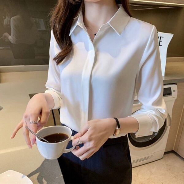 Female Temperament Commuting Professional Long Sleeved Shirt - Image 3
