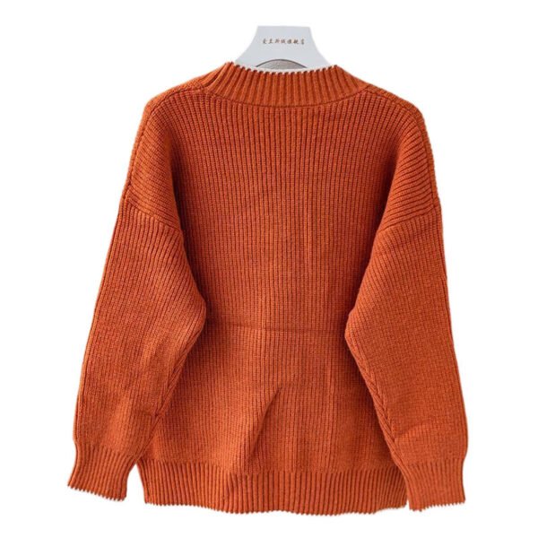 Outer Wear Loose And Lazy Style Sweater Coat - Image 5
