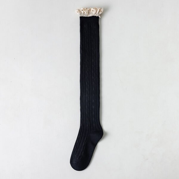 Japanese Lengthened Vertical Bar Twist Stockings - Image 5
