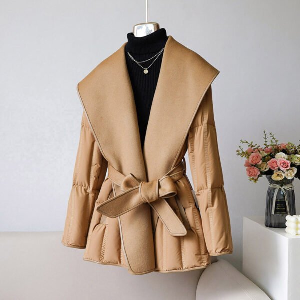 Reversible Cashmere & White Duck Down Coat