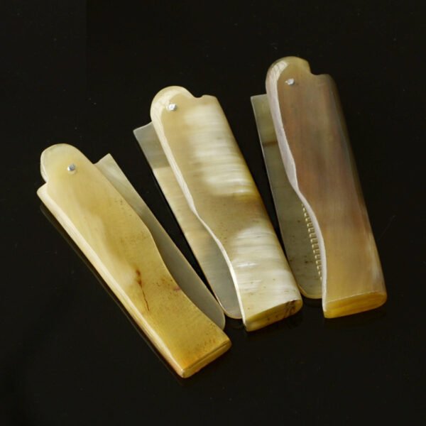 Real Bull Horn Travel Portable Children's Folding Comb - Image 5