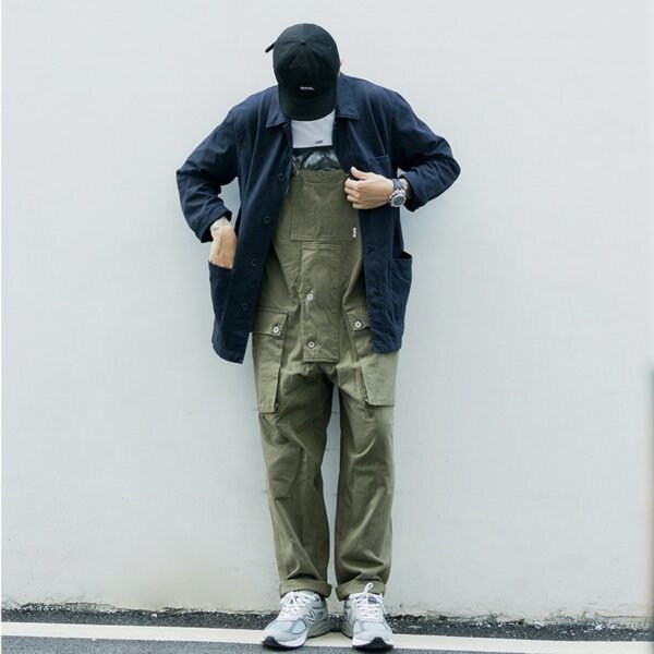 Casual Suspenders Pants Men's Business Shirt Trousers Workwear For Workers Loose Suspenders - Image 3