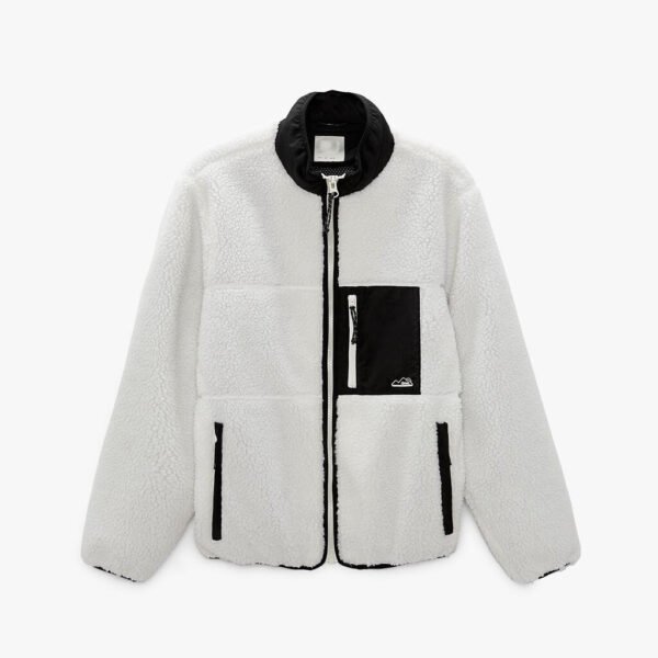 Men's Autumn And Winter Stitching Fleece Jacket Coat - Image 5