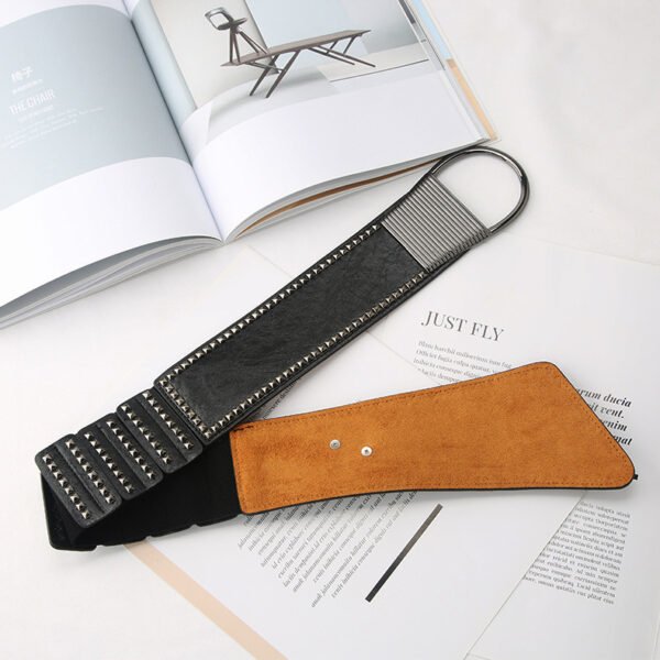 Rivet Belt Female Accessories Fashion All-match Personality Elastic Waist Seal - Image 4