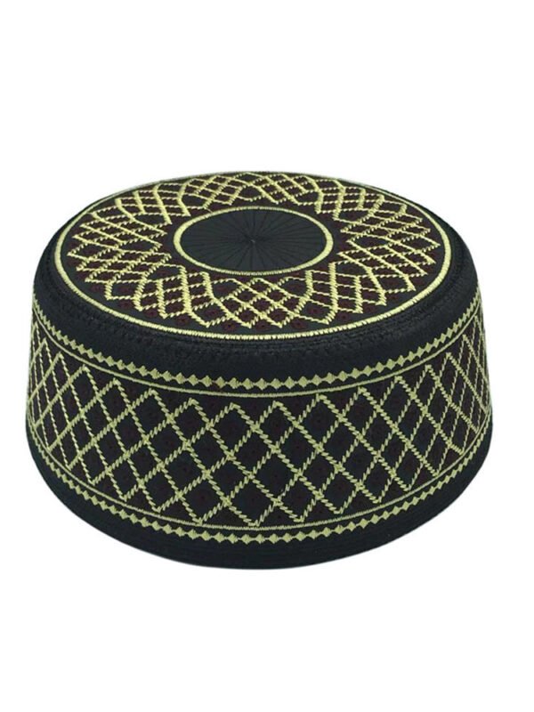 Muslim Hats Cotton Embroidery Islamic Men Prayer Arab Clothing Caps - Image 2