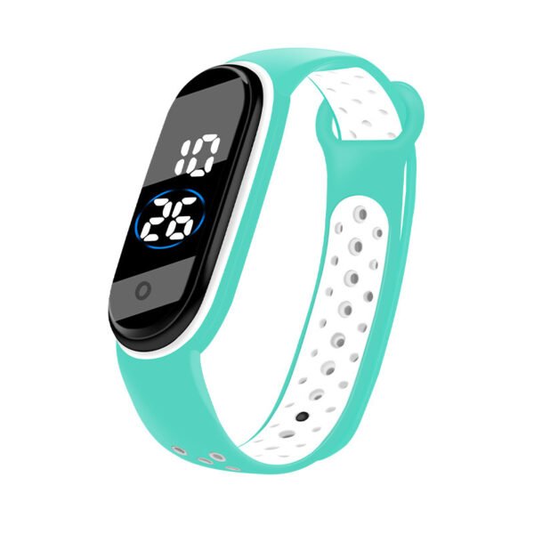 Two-color Band Electronic Watch Youth Sports Watch Boy Swimming Waterproof Led Student Watch - Image 4