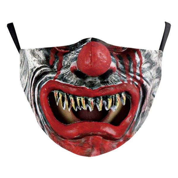 Digital Printing Halloween Clown Funny Horror Double-layer Dust Mask - Image 9