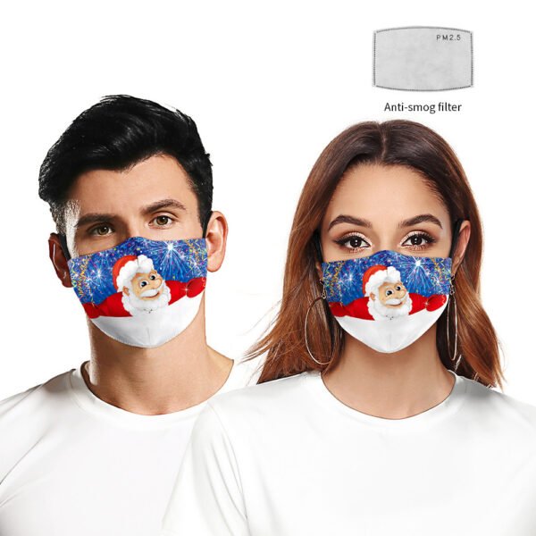 Christmas Digital Printing Double-layer Dust Mask - Image 2