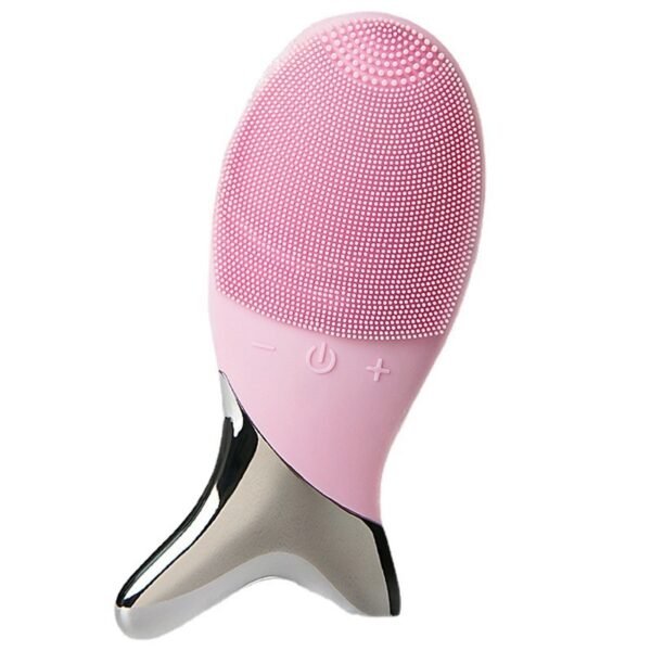 Silicone Gel Cleansing System Electric Facial Nstrument Cleaning Brush Pores Inductive Therapeutical Instrument Vibration Massager - Image 5