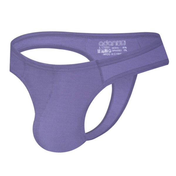 Men's Comfortable Breathable Solid Color Low Waist T-back - Image 4