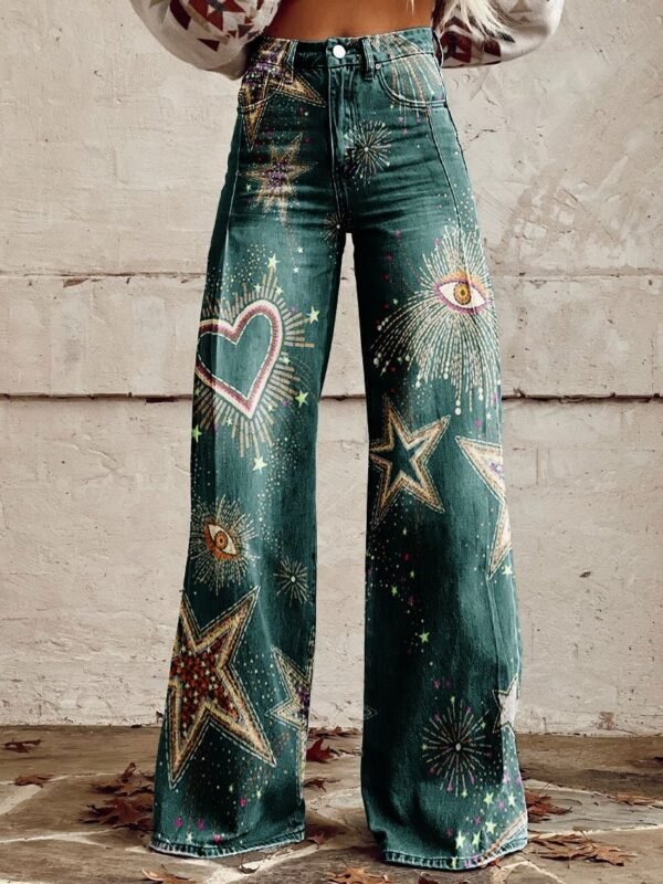 Thin Anti-3D Trendy Bell-bottom Pants Women's Denim Wide-leg Pants - Image 8