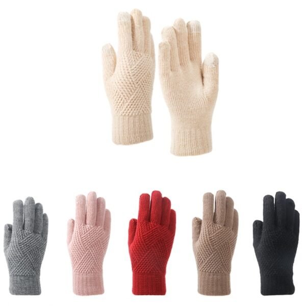 Double Layer Fleece-lined Thick Windproof Thermal Touch Screen Gloves - Image 3