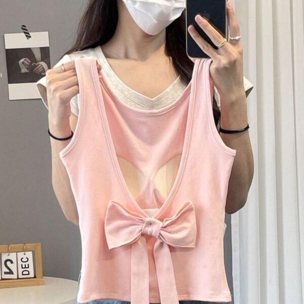 Pure Desire Style Bow Beautiful Vest Sling Women's Slim Fit - Image 7